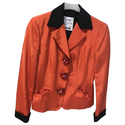 Pre-owned Moschino Cheap And Chic Orange Cotton Jacket