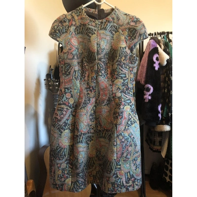 Pre-owned Carven Wool Mid-length Dress In Multicolour