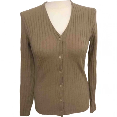 Pre-owned Allude Cashmere Cardigan In Beige