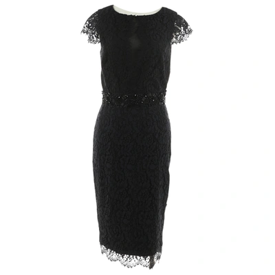 Pre-owned Monique Lhuillier Mid-length Dress In Black