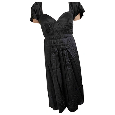 Pre-owned Miu Miu Silk Dress In Black