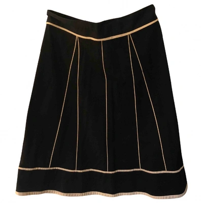 Pre-owned Dkny Mid-length Skirt In Black