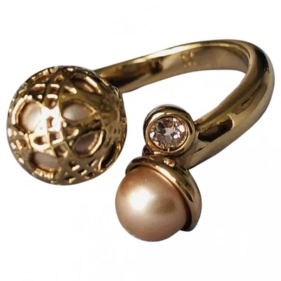 Pre-owned Dior Gold Pearl Ring