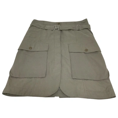 Pre-owned Max Mara Mini Skirt In Beige