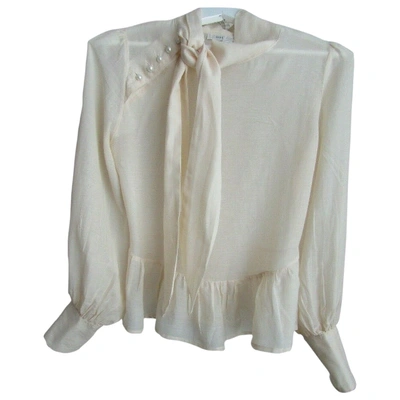 Pre-owned Marc Jacobs Silk Blouse In Ecru