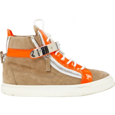 Pre-owned Giuseppe Zanotti Trainers In Brown