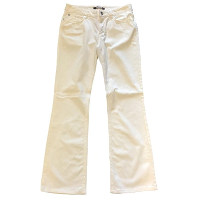 Pre-owned Roberto Cavalli White Cotton Jeans