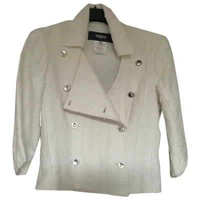 Pre-owned Versus Linen Short Vest In White