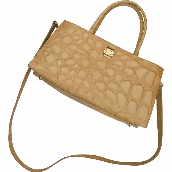 beige furla bag