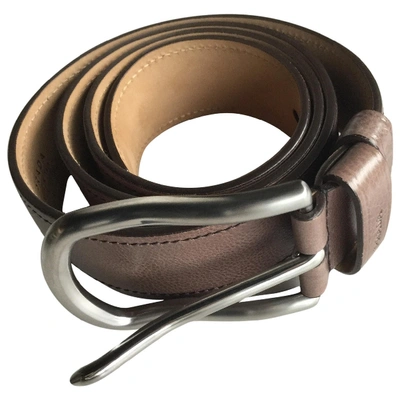 Pre-owned Prada Leather Belt In Brown