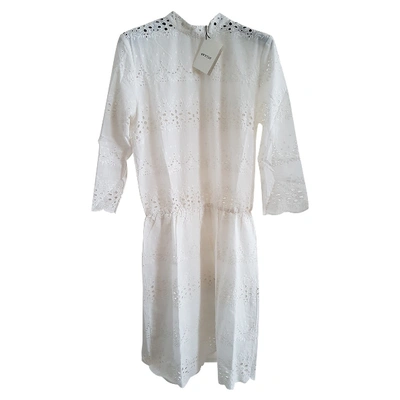 Pre-owned Gestuz Mid-length Dress In White