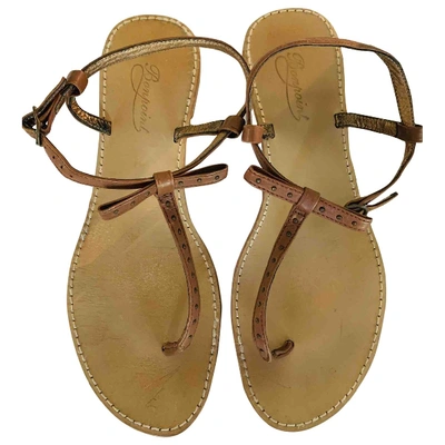Pre-owned Bonpoint Leather Sandals In Brown
