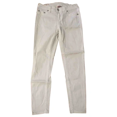 Pre-owned True Religion Slim Jeans In White