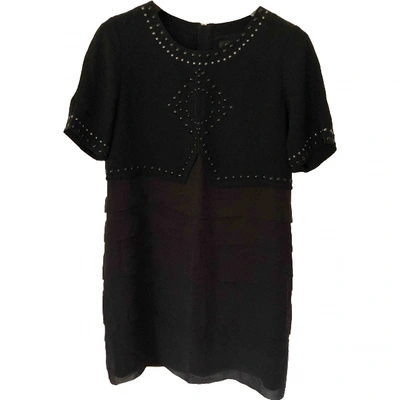 Pre-owned Barbara Bui Silk Mid-length Dress In Black