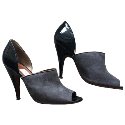 Pre-owned Lanvin Leather Heels In Anthracite
