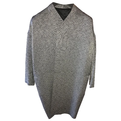 Pre-owned Rick Owens Wool Coat In Grey