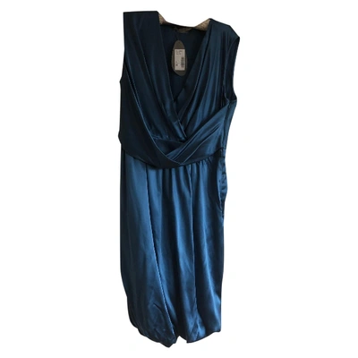 Pre-owned Ports 1961 Silk Dress In Blue