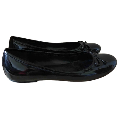 Pre-owned Bally Patent Leather Ballet Flats In Black