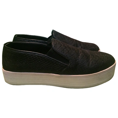 Pre-owned Steve Madden Cloth Trainers In Black