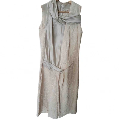 Pre-owned Nina Ricci Mid-length Dress In Ecru