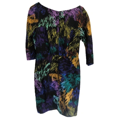Pre-owned Milly Silk Mid-length Dress In Multicolour