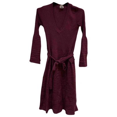 Pre-owned Missoni Wool Mid-length Dress In Purple