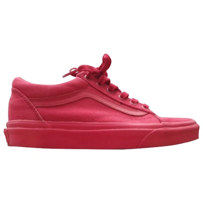 Pre-owned Vans Cloth Trainers In Red