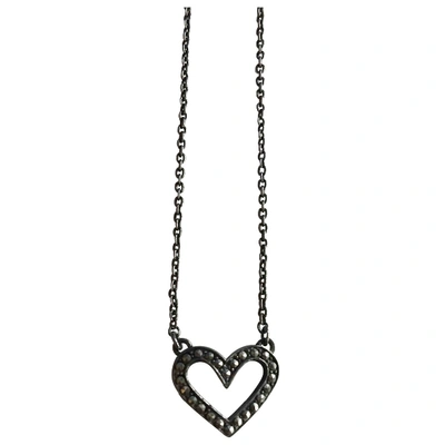Pre-owned Zadig & Voltaire Silver Necklace In Anthracite