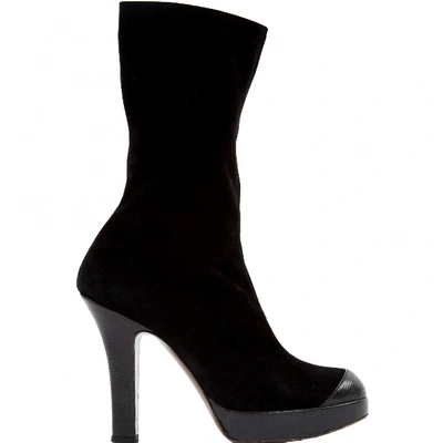 Pre-owned Walter Steiger Ankle Boots In Black