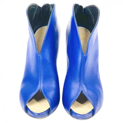 Pre-owned Giuseppe Zanotti Leather Heels In Blue