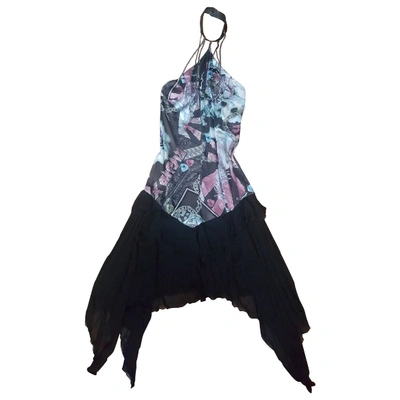 Pre-owned John Richmond Silk Mid-length Dress In Multicolour