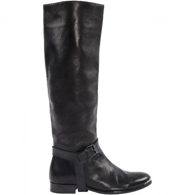 Pre-owned Lanvin Leather Boots In Black