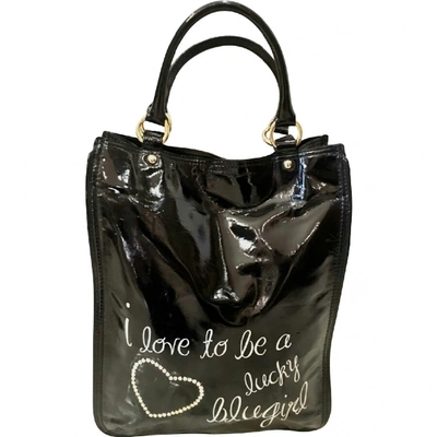 Pre-owned Blumarine Patent Leather Tote In Black