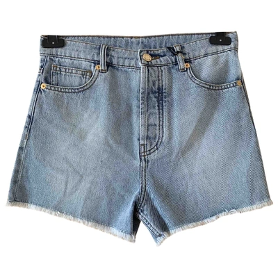 Pre-owned Alexandre Vauthier Blue Cotton Shorts
