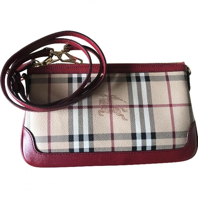Pre-owned Burberry Beige Cloth Clutch Bag