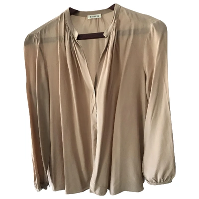Pre-owned Masscob Silk Blouse In Camel