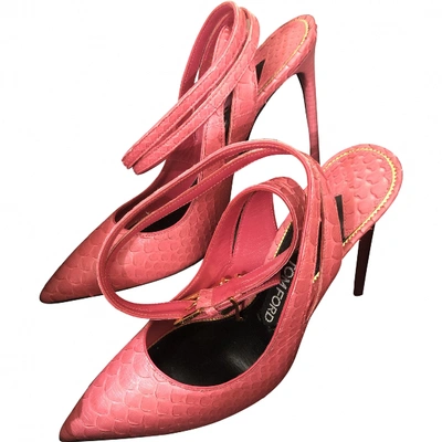 Pre-owned Tom Ford Pink Python Sandals