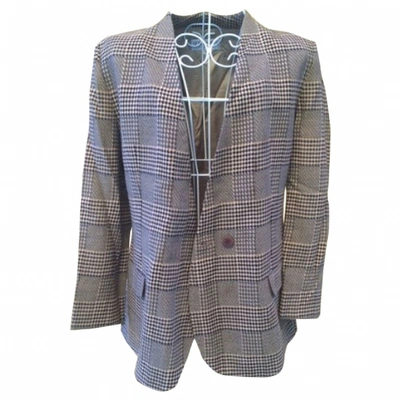 Pre-owned Giorgio Armani Wool Blazer In Brown