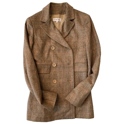 Pre-owned Gerard Darel Wool Suit Jacket In Brown