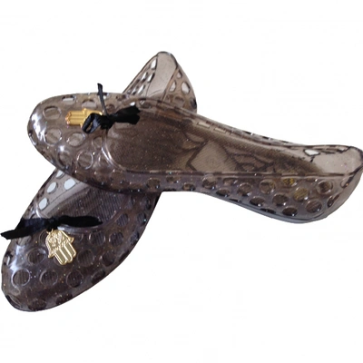 Pre-owned Manoush Ballet Flats In Black