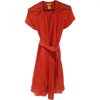 Pre-owned Catherine Malandrino Silk Mini Dress In Red