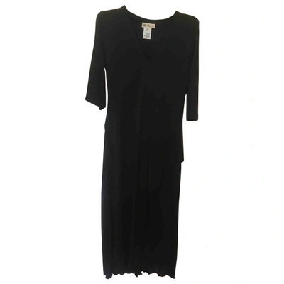 Pre-owned Blumarine Silk Mid-length Dress In Black