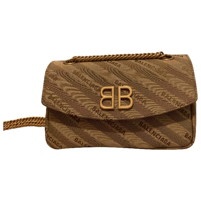Pre-owned Balenciaga Bb Chain Cloth Handbag In Beige