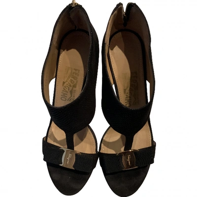 Pre-owned Ferragamo Sandals In Black