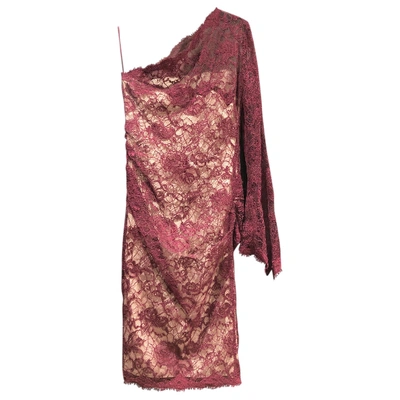 Pre-owned Emilio Pucci Lace Mid-length Dress In Pink