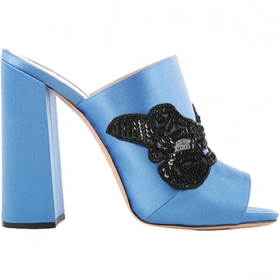 Pre-owned Rochas Cloth Heels In Blue