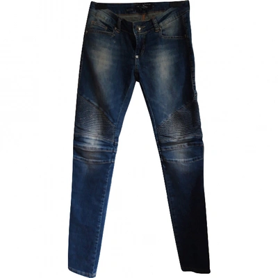 Pre-owned Philipp Plein Blue Cotton Jeans