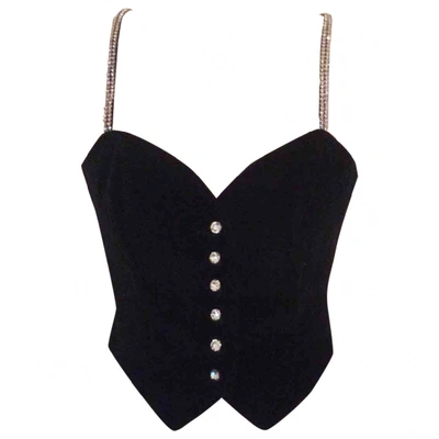 Pre-owned Moschino Cheap And Chic Velvet Vest In Black