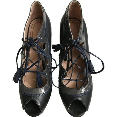 Pre-owned See By Chloé Leather Heels In Blue