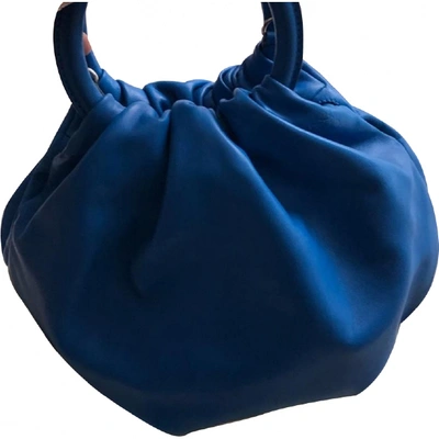 Pre-owned Loewe Bounce Bag Blue Leather Handbag